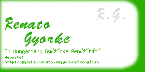 renato gyorke business card